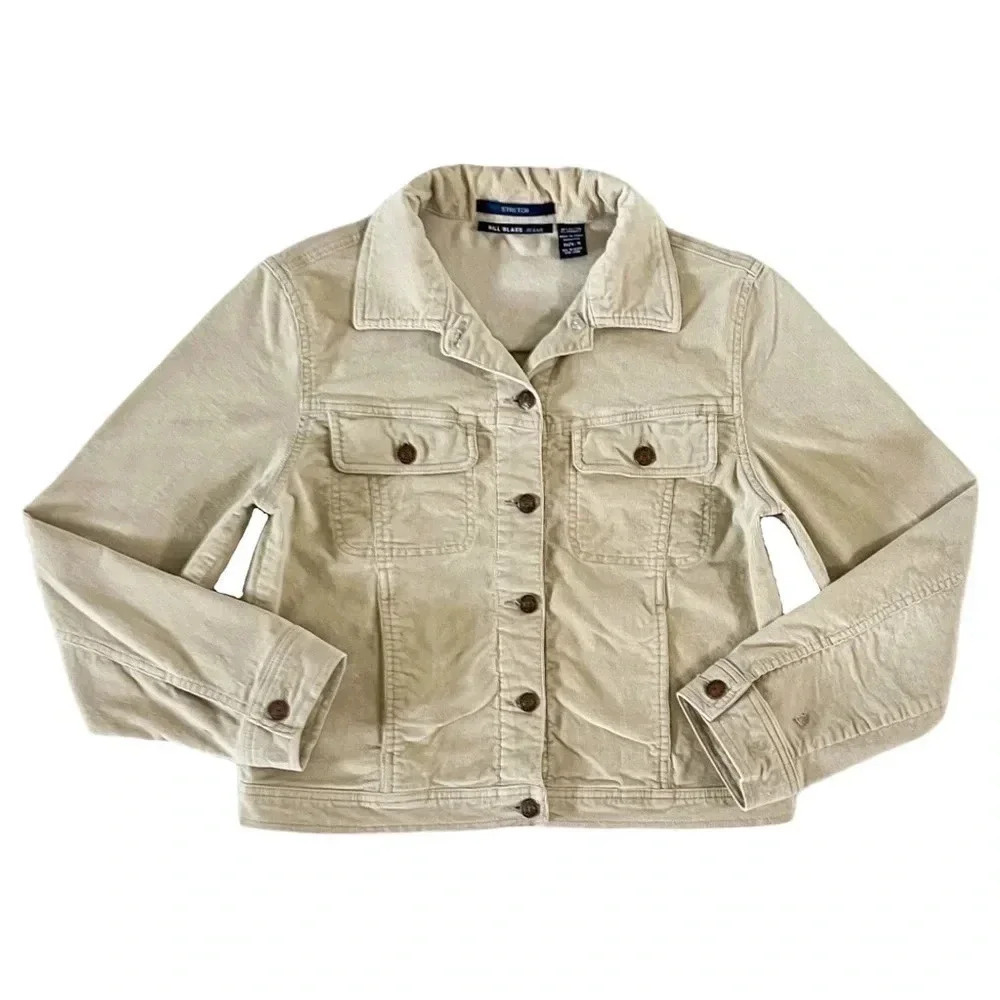 VINTAGE Bill Blass Jeans Tan Corduroy Jacket